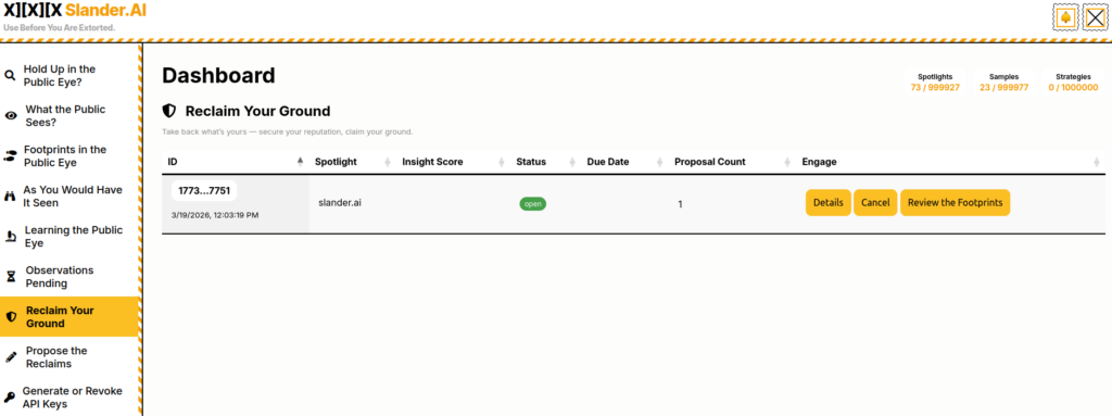 compare brand search presence - slander.ai