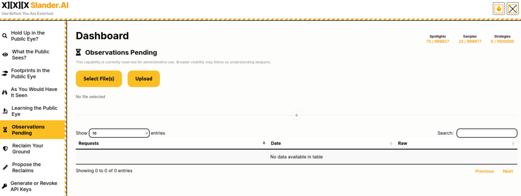 search reputation framework - slander.ai